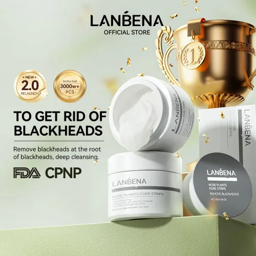 Vista 8 de LANBENA Máscara de puntos negros, plantas de nariz, tiras de poros, máscara eliminadora de puntos negros, máscara facial limpiadora de poros