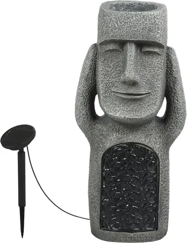 Vista 6 de LuxenHome - Estatua de luces solares de 21 pulgadas para exteriores, juego