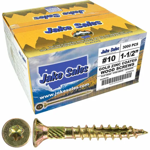 Vista 133 de 8 x 1 revestimiento exterior recubierto de bronce, tornillo de madera multiusos compatible con ACQ, cabeza plana Torx/Star Drive de 1 libra, 288