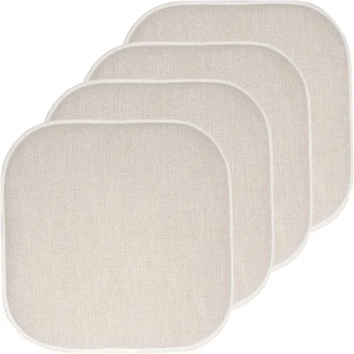 Vista 161 de Sweet Home Collection Cojines de espuma viscoelástica para silla, antideslizantes, diseño de panal de abeja, 16 x 16 pulgadas, paquete de 2