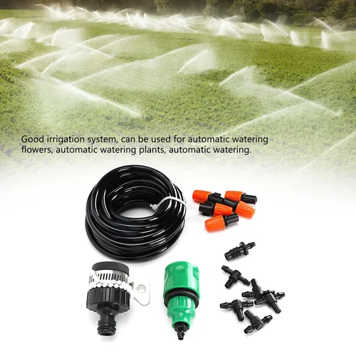 Vista 7 de Fydun Sistema automático de micro riego para plantas, accesorios para jardín, cama de flores, patio, césped, sistema de micro riego automático