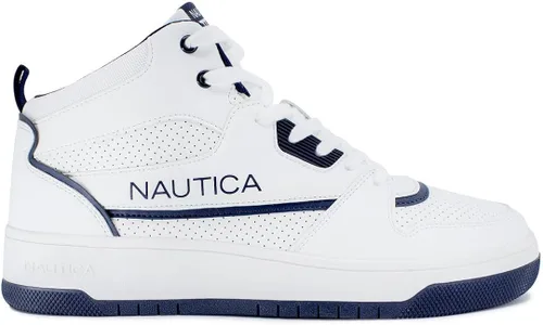 Vista 2 de Nautica Men's High-Top Fashion Sneakers - Lace-Up Trainers for Stylish Basketball Style and Comfortable Walking Shoes-Oakford