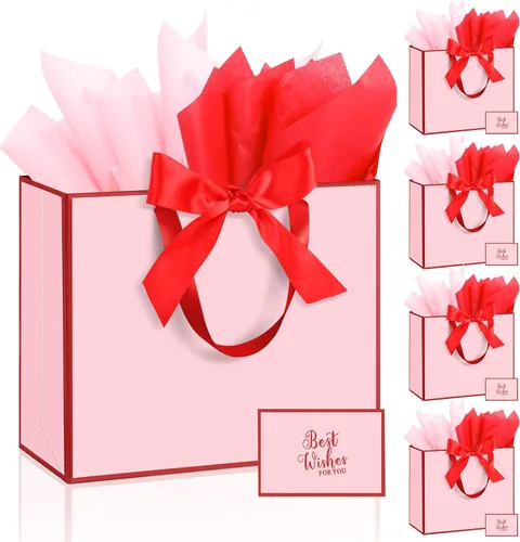 Vista 21 de Ethhqu Bolsas de regalo grandes con asas