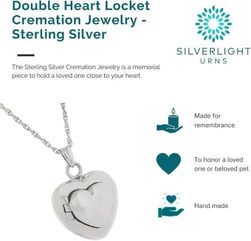 Vista 6 de Silverlight Urns Heart Jewelry Parent Plata esterlina