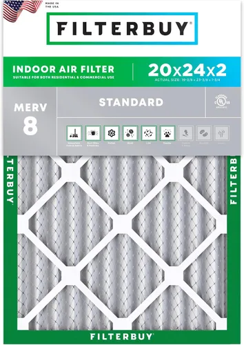 Vista 29 de Filterbuy - Filtro de aire MERV 8 de 8x14x1, defensa esencial contra el polvo y las alergias (1 unidad), filtros plisados electrostáticos