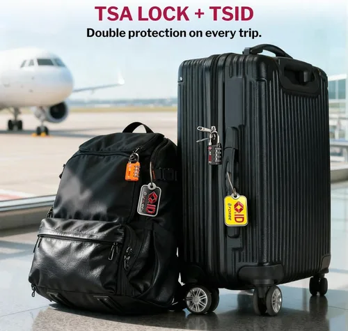 Vista 6 de Forge Doble apertura cerradura con llave o combinación, cerradura aprobada por la TSA para equipaje, estuche Pelícano, viajes, gimnasio, escuela