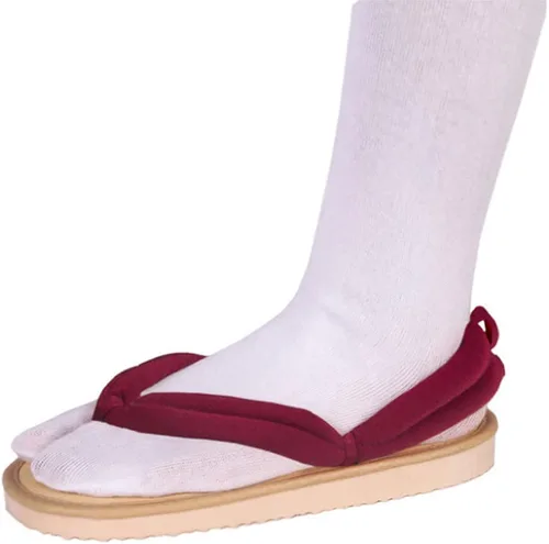Vista 3 de UZAIN Anime Kimetsu no Yaiba Cosplay Zueco Zapatos Kamado Tanjirou Shinobu Cosplay Sandalia Prop Oshitari con calcetines