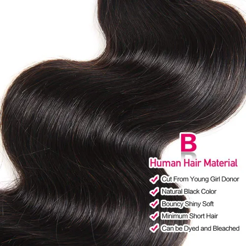 Vista 5 de Wingirl 3 paquetes de cabello humano ondulado doble trama 10A, paquetes de cabello brasileño de 12, 14, 16 pulgadas Negro