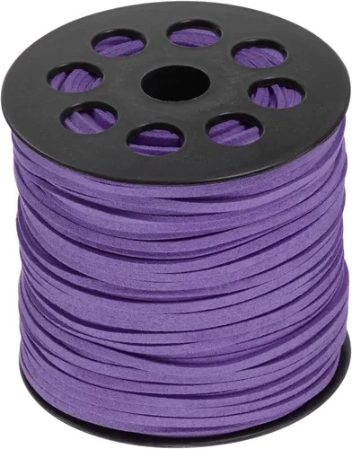 Vista 10 de HARFINGTON Cordón de gamuza sintética de 0.094 in, hilo de cuentas de microfibra, 100 yardas/295.3 ft, cuerda de manualidades para hacer joyas