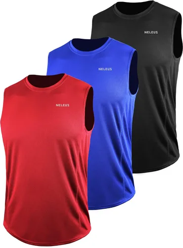 Vista 17 de NELEUS Camiseta sin mangas Dry Fit para hombre