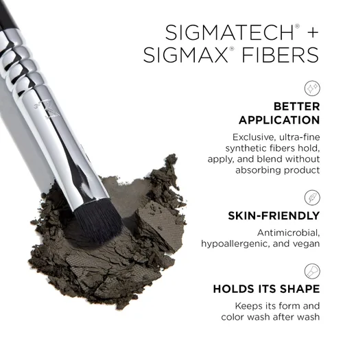 Vista 6 de Sigma Beauty E21 - Cepillo para difuminar, delineador de ojos para aspecto