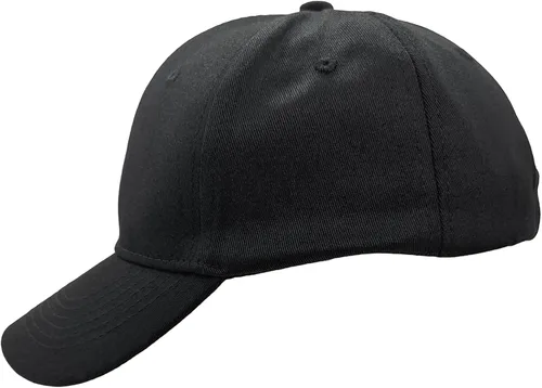 Vista 2 de Gorra de béisbol clásica de algodón para hombres y mujeres, ajustable, unisex, Negro