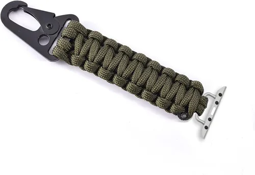 Vista 4 de Llavero de cuerda de paracaídas compatible con correa trenzada militar Apple Watch Fob