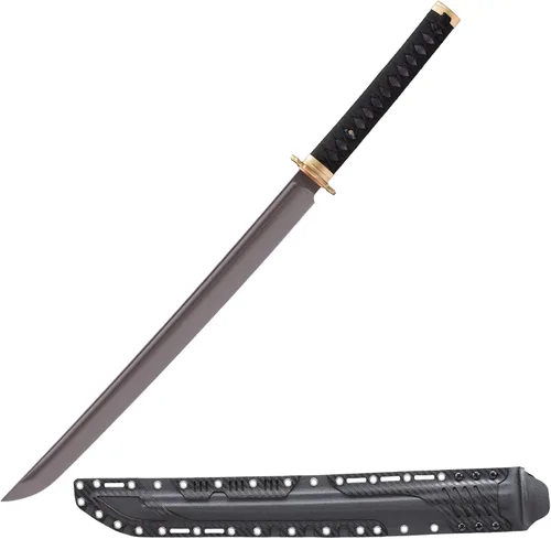 Vista 7 de Espada de machete táctica hecha a mano – Cuchillo de supervivencia y combate de acero 5160 de espiga completa con mango G10, Katana resistente