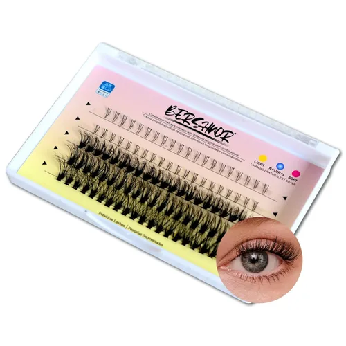 Vista 16 de Pestañas postizas 3D con volumen de ojo de gato, pestañas de banda transparente de 0.472 pulgadas, aspecto natural, imitación de visón, tira