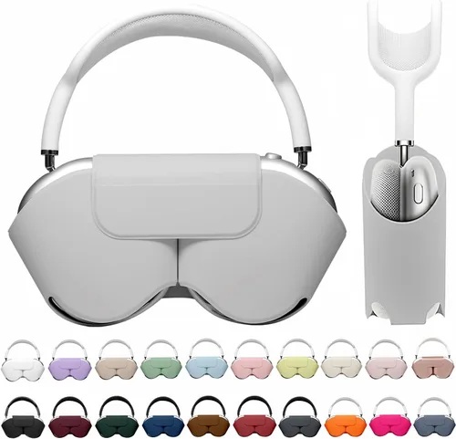 Vista 15 de Maxjoy para Apple Airpods Max Funda inteligente de cubierta, Accesorios de cubierta protectora de cuero PU suave para Airpod Max con modo de sueño