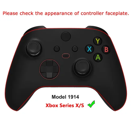 Vista 2 de eXtremeRate Glow in Dark Shell for Xbox Series X & S Controller - Unleash Your Style - Scarlet Demon Custom Acessories Skin Front Housing Cover for