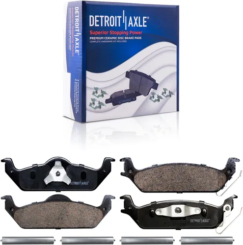 Vista 113 de Detroit Axle - Pastillas de Freno Delantero Izquierdo Reemplazo de Pinza de Disco para Dodge Ram 1500 Dakota Mitsubishi Raider - Juego de 3 piezas