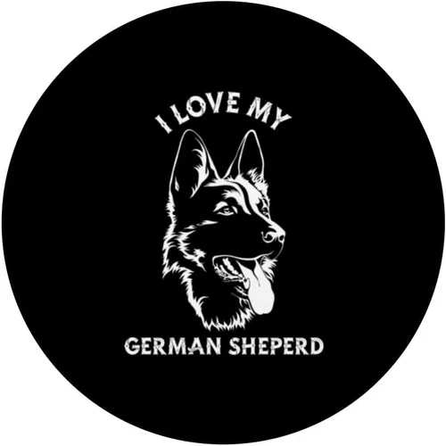 Vista 3 de I Love My German Shepherd Animal German Shepherd PopSockets intercambiables PopGrip