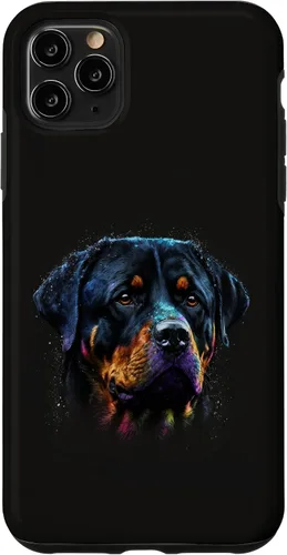 Vista 13 de Rottweiler Dog Face Watercolor Colorful Art Hand Drawn Case for iPhone 17