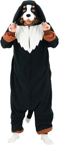 Vista 3 de Bernese Mountain Dog onesie adult Unisex Dog Adult Pajamas Halloween Christmas Party Cosplay One Piece Costume