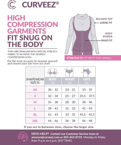 Vista 3 de CURVEEZ Fajas Colombianas Reductoras y Moldeadoras - Post Surgery Compression Garment for Women