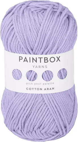 Vista 57 de Paintbox Yarns 100% algodón Aran, 50 g (1.76 oz), 85 m (93 yardas) - Lana blanca en cartón para crochet, tejer - Suave, ligera para suéter, ropa