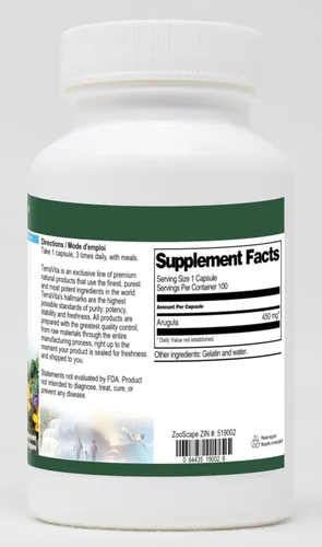 Vista 2 de Rúcula - 450 mg (100 Cápsulas, ZIN: 519002)