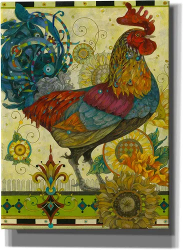 Vista 11 de Epic Graffiti 'Rooster' by David Galchutt, Canvas Wall Art, 12"x16