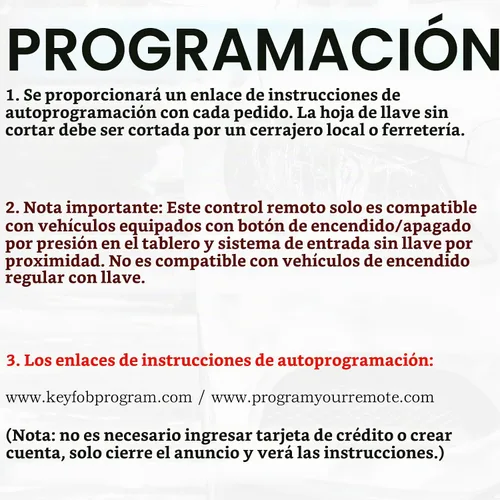 Vista 4 de SUPALAND Llavero de repuesto para Cadillac SRX 2010 2011 2012 2013 2014 2015 ATS XTS 2013-2014 ELR botón de arranque inteligente de proximidad sin