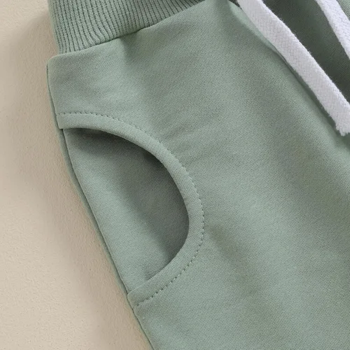 Vista 6 de Pantalones deportivos para bebés y niñas, color sólido, suaves, largos, para primavera, otoño, casual, pantalones deportivos