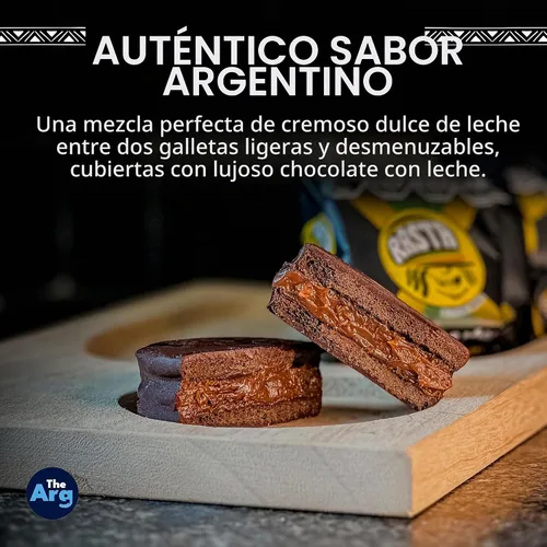 Vista 2 de THEARG RASTA - Chocolate Alfajores Relleno de Dulce de Leche Argentino Alfajor de Argentina - Chocolate con Leche 2.47 oz