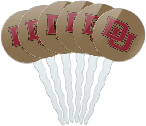Vista 105 de Abilene Christian - Juego de 6 palillos para cupcakes con logotipo secundario