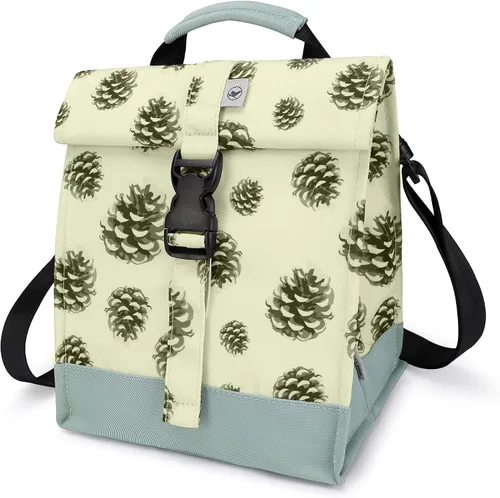 Vista 18 de Sunny Bird - Lonchera reutilizable para adultos, para hombres, mujeres, adolescentes, niños, lonchera grande aislada, bolsa de almuerzo para la Negro