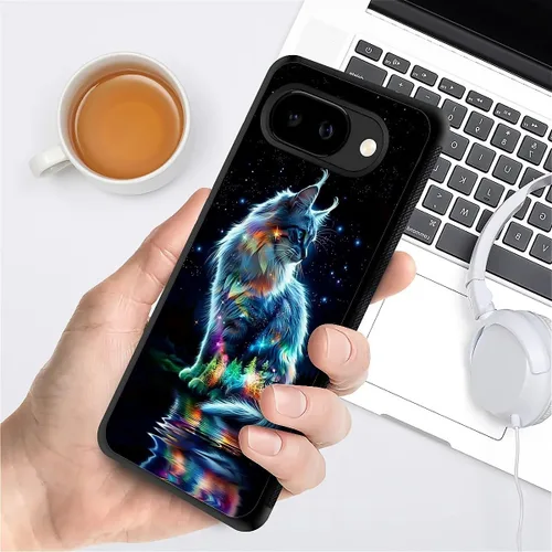 Vista 1305 de Compatible con Google Pixel 4A 5G Mobile Case Creative Acrylic Panel trasero Silicona Protección Grip especialmente diseñado para Google Pixel 4A 5G