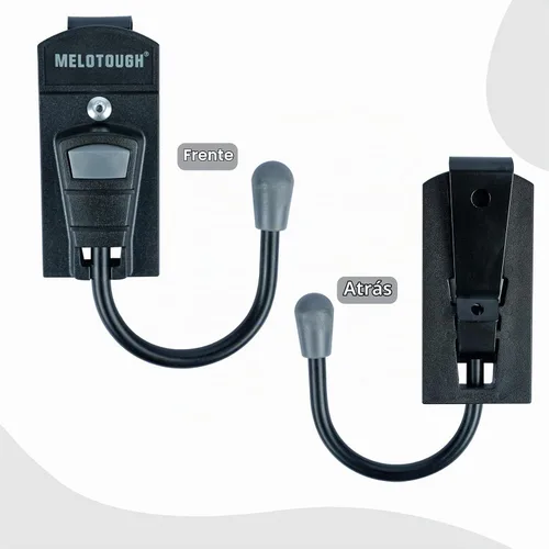Vista 4 de MELOTOUGH Herramienta de gancho para cinturón de herramientas, funda de taladro inalámbrico con clip de metal para cinturón de trabajo (gris)