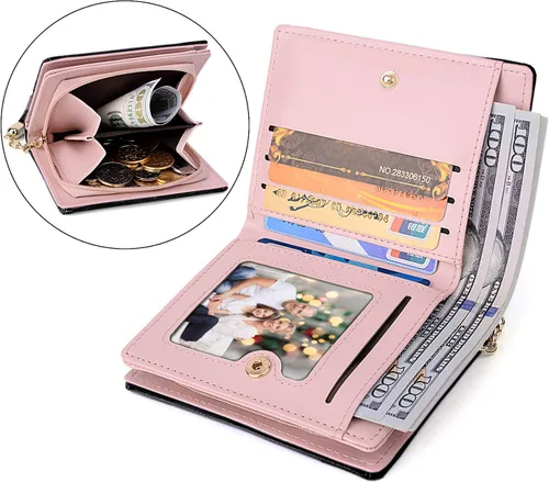 Vista 3 de UTO Wallet for Girls Cute Leather Vegan Small Women Tassel Pendant Card Holder Kawaii Coin Purse 1095