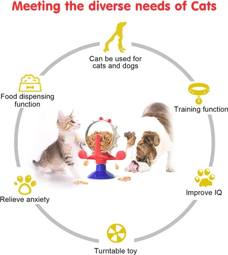 Vista 4 de Juguete Dispensador de Golosinas para Gatos y Perros - Alimentador Interactivo para Gatos Juguetes Alimentadores de Comida para Mascotas Dispositivo