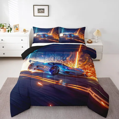 Vista 124 de Erosebridal Juego de edredón de hojas de cannabis, juego de ropa de cama de marihuana con estampado colorido de plantas, decoración bohemia de 2