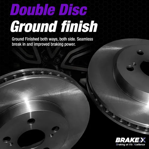 Vista 4 de Brake X Advanced X Kit de rotores de disco de repuesto Juego de 2 piezas Compatible con Mazda 626 2.5 1998-2002