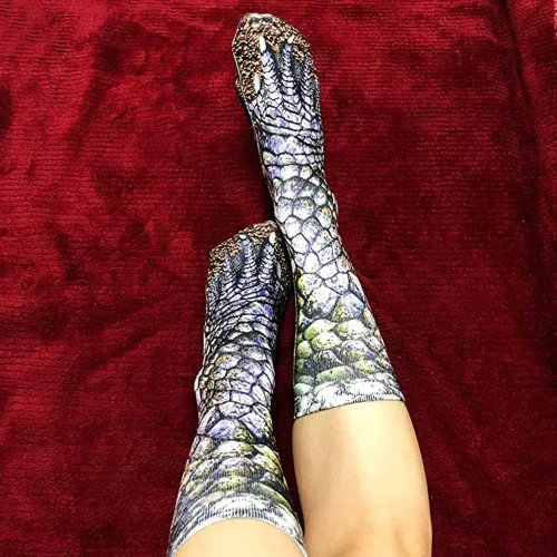 Vista 4 de Regalos de San Valentín para él, ella, hombres y mujeres, divertidos calcetines con patas de animales, calcetines novedosos en 3D locos con patas