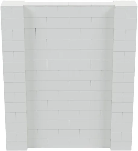 Vista 167 de EverBlock Kit de pared de 5 x 4 pies Bloques de construcción modulares Sistema de pared para edificios, pantallas y estructuras Divisor