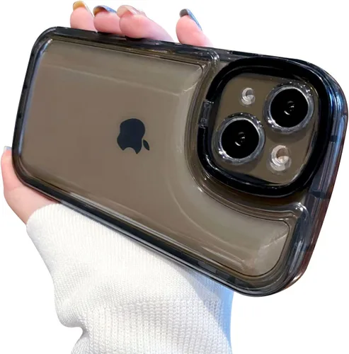 Vista 9 de Ownest Funda compatible con iPhone 14 Pro con función atril transparente, diseño creativo con soporte para cámara para TPU delgada, a prueba de Verde