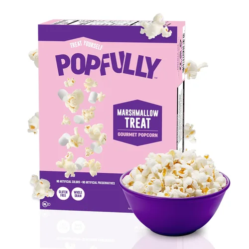Vista 25 de POPFULLY Palomitas 94% libres de grasa totalmente explotadas, bolsas para compartir, sabor a mantequilla ligera, gran explosión, bolsas