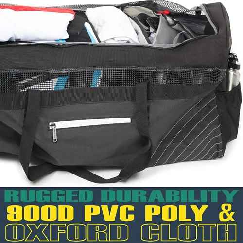 Vista 9 de Athletico Bolsa de lona de hockey - Bolsa de viaje grande de 35 pulgadas para hockey sobre hielo XXL para equipo y equipo, con organizador incluido