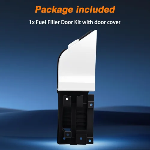 Vista 6 de FUSCH Bisagra de bolsillo para carcasa de puerta de llenado de combustible con cubierta blanca, tapa de puerta de combustible compatible con Ford