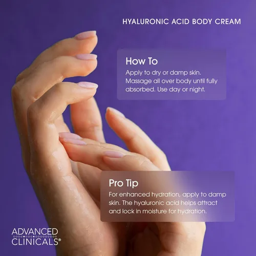 Vista 7 de Advanced Clinicals - Crema con ácido hialurónico, loción hidratante para el cuidado de la piel de cara, cuerpo y manos. Loción reafirmante