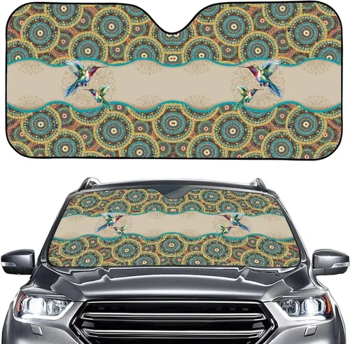 Vista 44 de Talayituse Parasol para parabrisas de automóvil, diseño de gato divertido 3D, ajuste universal, para automóvil, camión, SUV, bloquea el sol