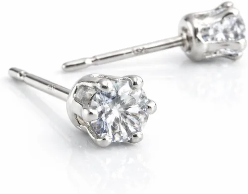 Vista 12 de 3-4mm Sterling Silver Birthstone Stud Earrings, 6-Prong