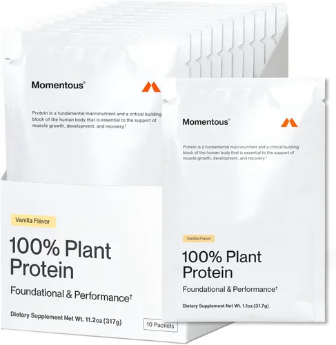 Vista 13 de Momentous Proteína vegana en polvo – 0.71 oz de proteína vegetal – Certificado NSF para deporte – Vegano – Sin OGM – Sin gluten – 12 porciones